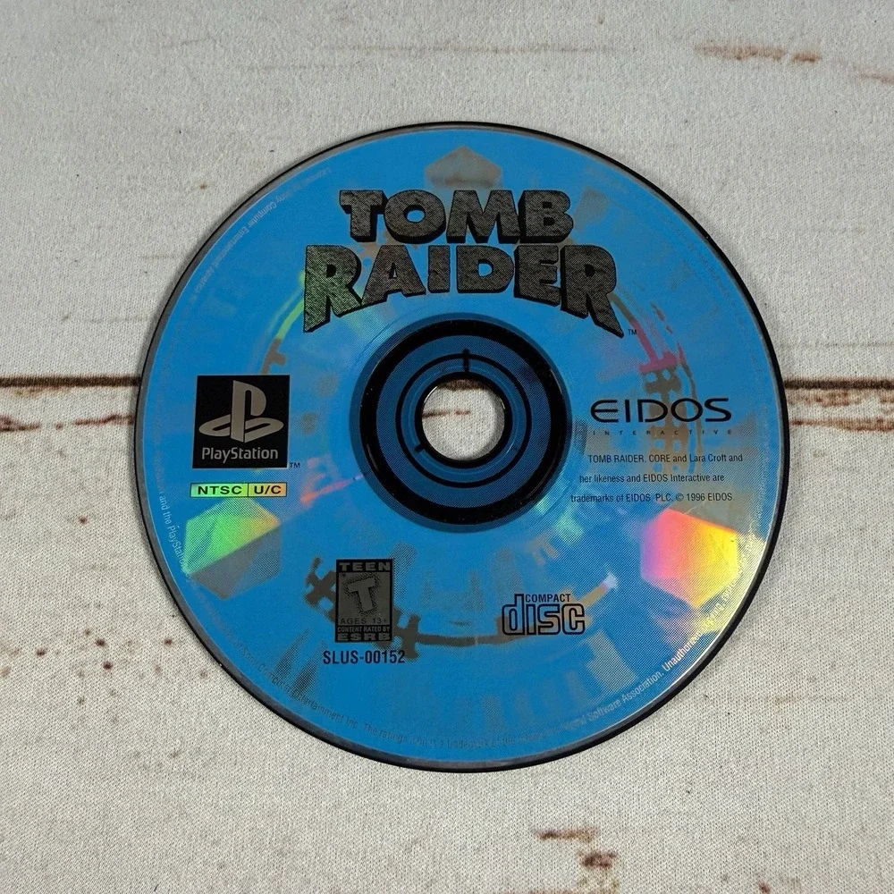 Tomb Raider PlayStation 1 Blue Disc Only Works Great